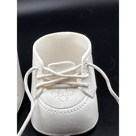 Cabbage Patch Kids Doll Vtg Coleco White Plastic Shoes Oxford High Tops Laces - Picture 5 of 11